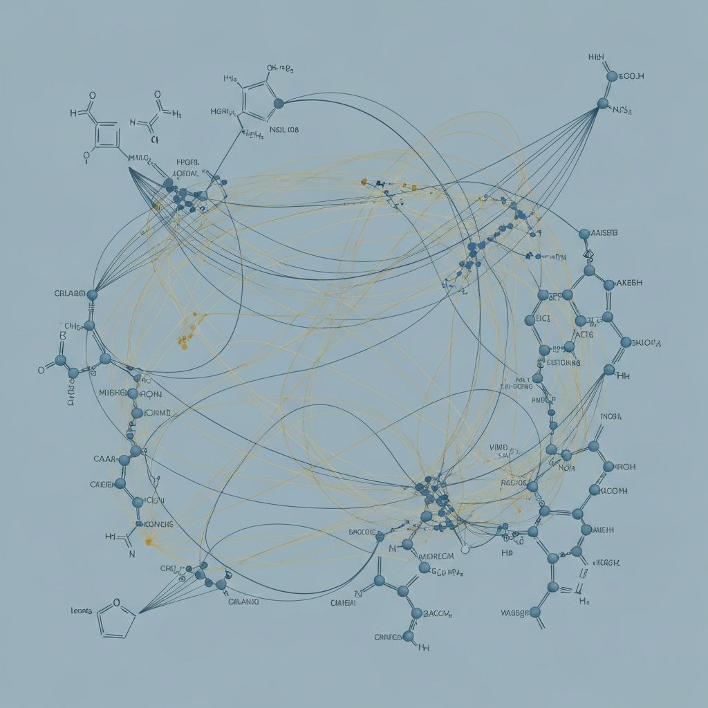 Hormonal signaling pathways illustration